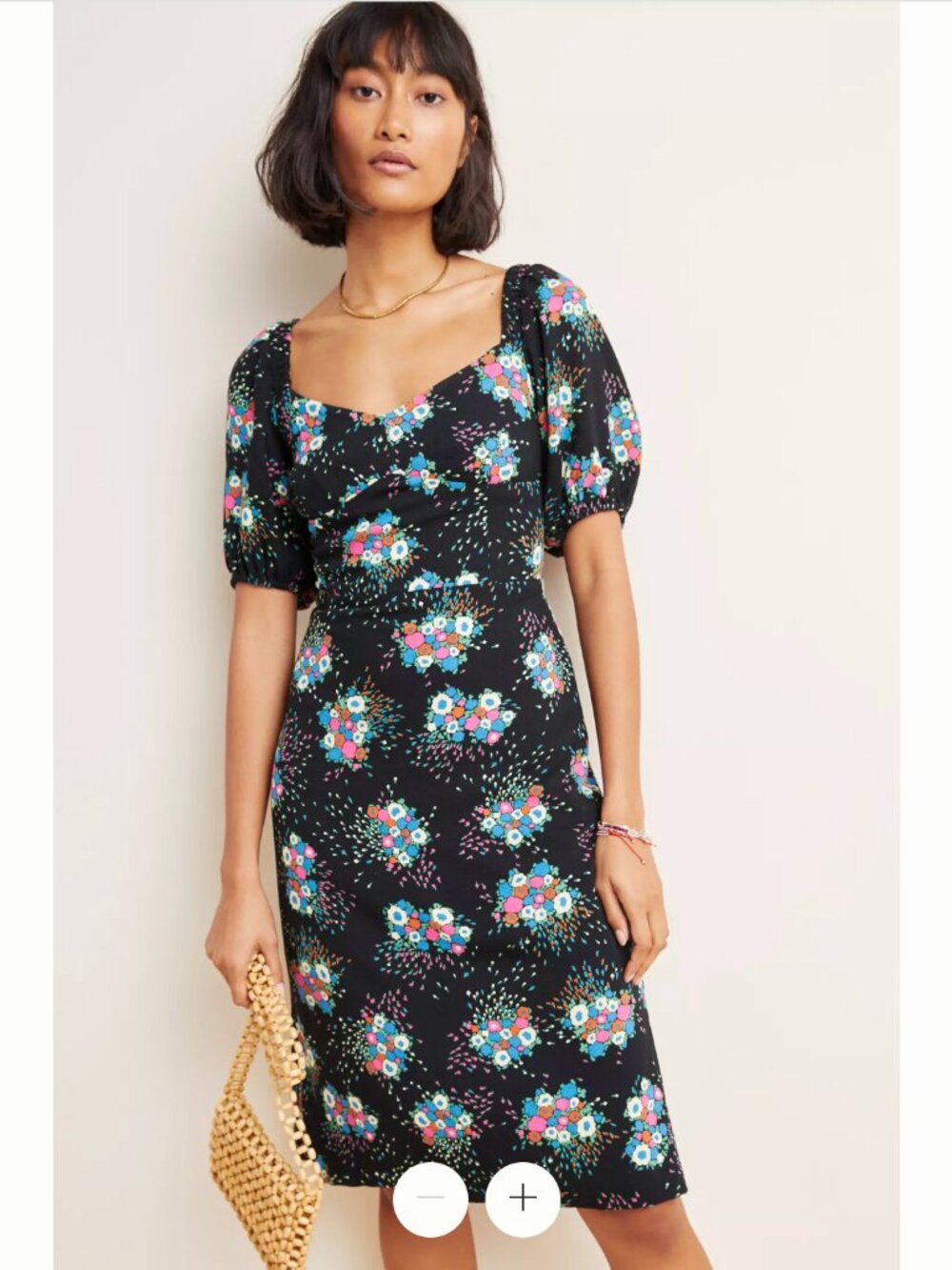 Anthropologie Scarletta Sweetheart Floral Mini Dress - NWT